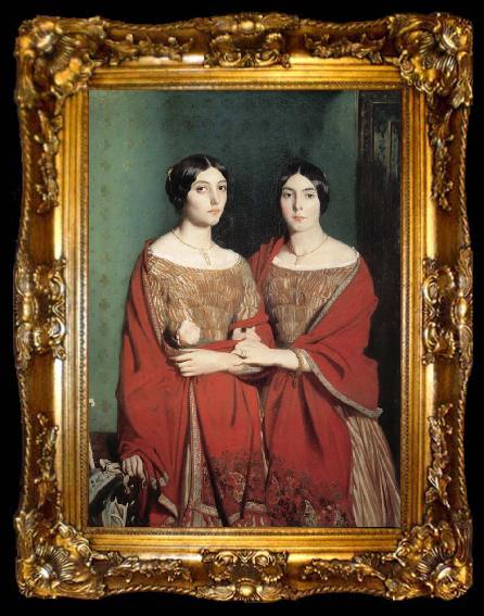 framed  Theodore Chasseriau Two Sisters, ta009-2